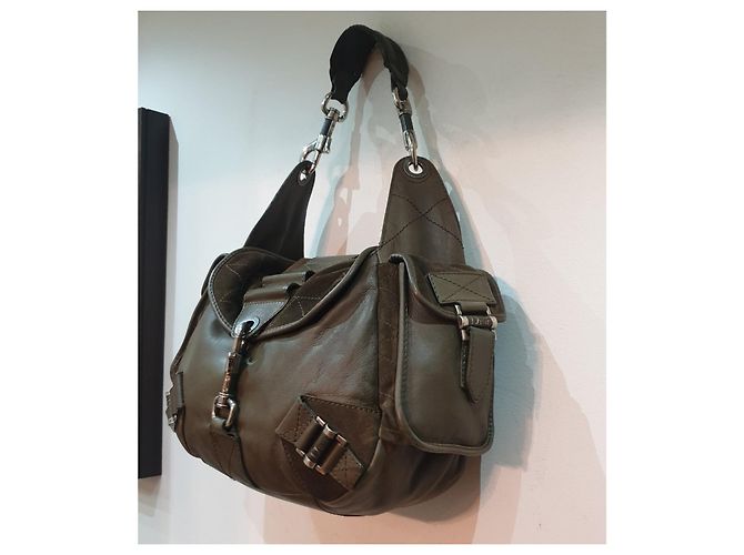 Borsa Hobo Tote Christian Dior in pelle marrone chiaro - vista 8