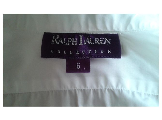 Camicia Ralph Lauren Collection Bianca in Cotone con Pieghe Bianco - vista 3