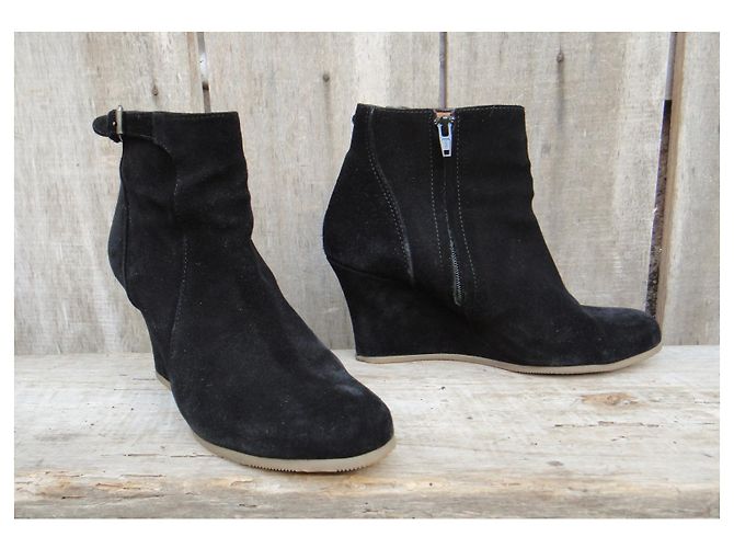 Botines Lanvin p con cuña 37,5 Negro - vista 3