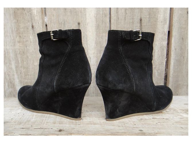 Botines Lanvin p con cuña 37,5 Negro - vista 5