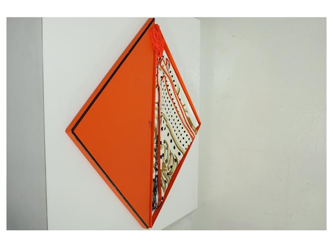 Hermès Lenço de Seda Triângulo Multicor - vista 9