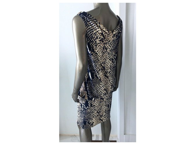 Diane Von Furstenberg DvF Mercedes Seidenkleid mit Python-Print Mehrfarben - Ansicht 2