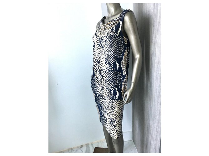 Diane Von Furstenberg DvF Mercedes Seidenkleid mit Python-Print Mehrfarben - Ansicht 3