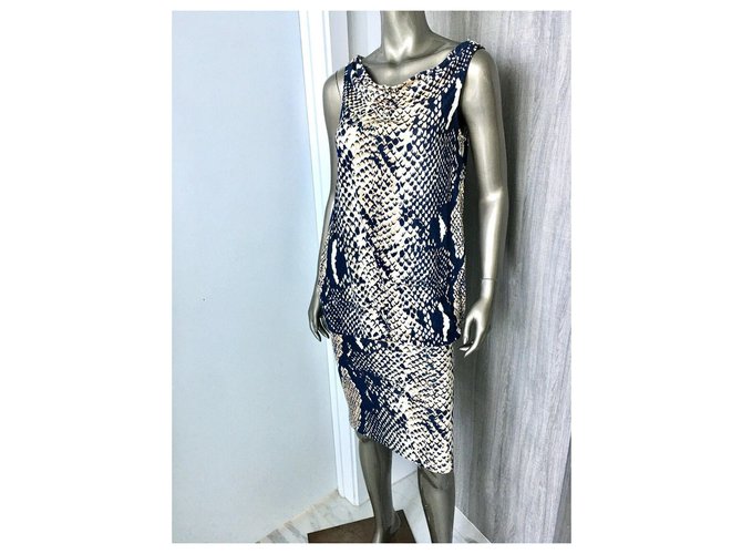 Diane Von Furstenberg DvF Mercedes Seidenkleid mit Python-Print Mehrfarben - Ansicht 4