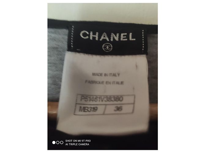 Chanel Top Feminismus Kollektion Schwarz mit Kamelien Größe 36 - Ansicht 7