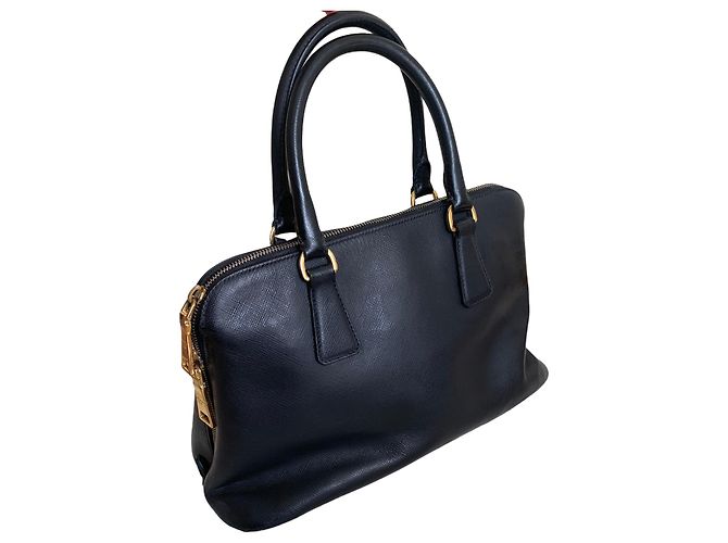 Borsa a mano Prada Promenade in pelle nera Nero - vista 3