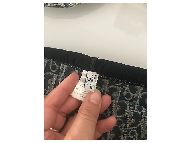 Dior Monogramm Badeanzug 2-Teiler Schwarz Blau Dunkelgrau Anthrazitgrau - Ansicht 4