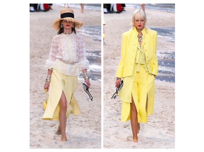 Chanel Culotte da Runway 2019 Giallo - vista 2