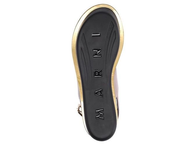 Sandali con plateau Marni in pelle ZPMSR03g05 - vista 4