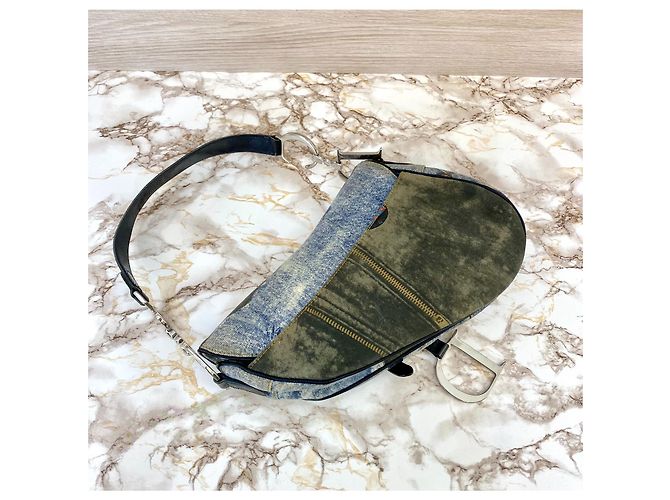 Saddle Dior Satteltasche Patchwork Jahre 2000Denim Jeans - Ansicht 4