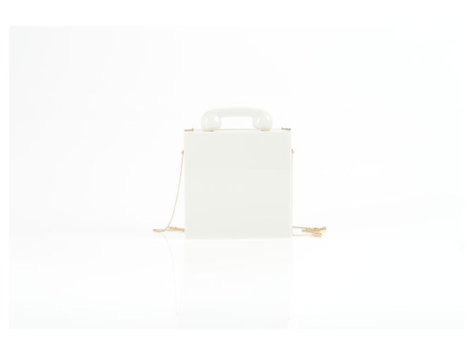Charlotte Olympia Off White Plexi-Handytasche mit Griff oben - Ansicht 3