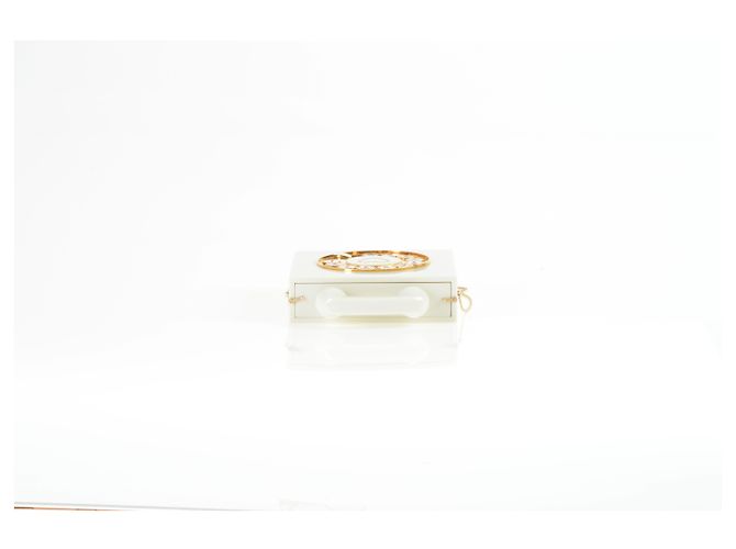 Charlotte Olympia Off White Plexi-Handytasche mit Griff oben - Ansicht 5