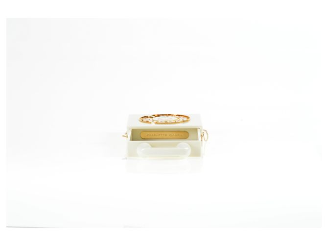 Charlotte Olympia Off White Plexi-Handytasche mit Griff oben - Ansicht 6