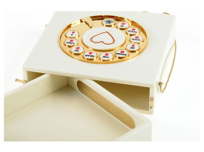 Charlotte Olympia Off White Plexi-Handytasche mit Griff oben - Ansicht 7