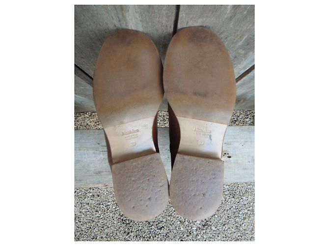 Botas Max Mara de piel marrón Castaño - vista 2