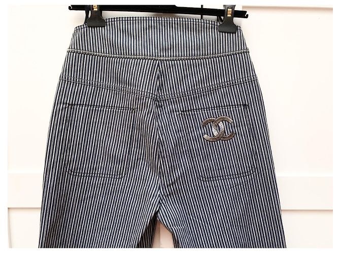 Chanel Weite Laufsteghose Blau - Ansicht 3