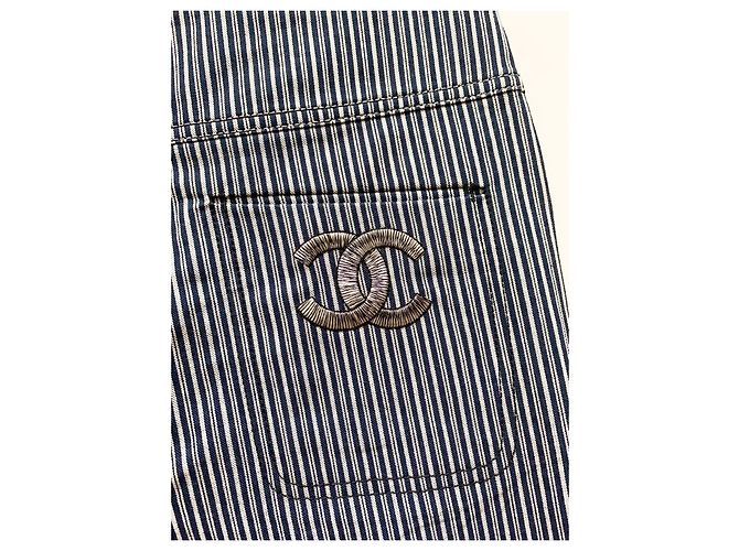 Chanel Weite Laufsteghose Blau - Ansicht 4