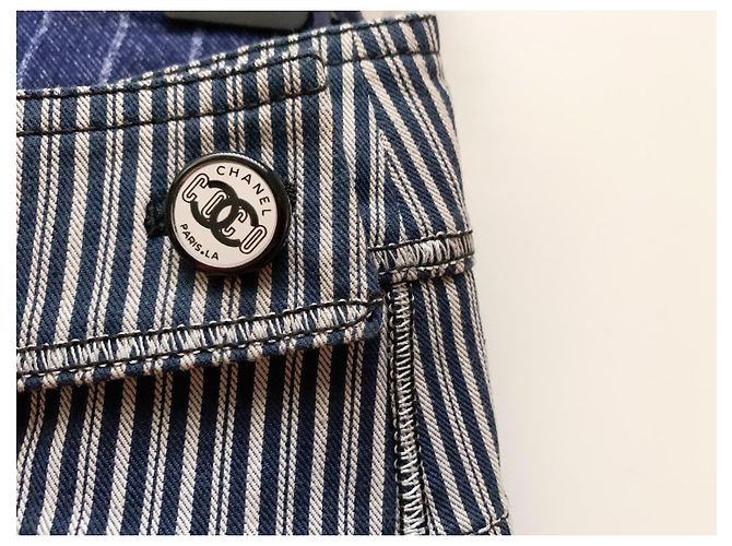 Chanel Weite Laufsteghose Blau - Ansicht 6