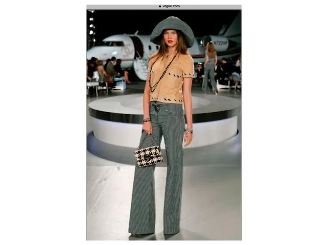 Chanel Weite Laufsteghose Blau - Ansicht 9