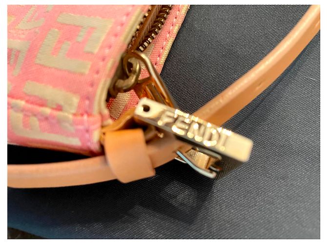 Fendi Baguette Jacquard Zucchine Rosadi Beige D'oro - vista 2