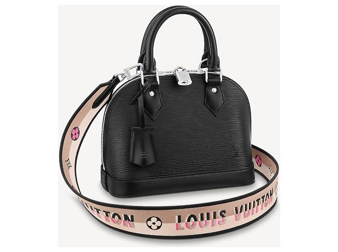 Louis Vuitton LV Alma BB schwarz epi mit Riemen - Ansicht 3