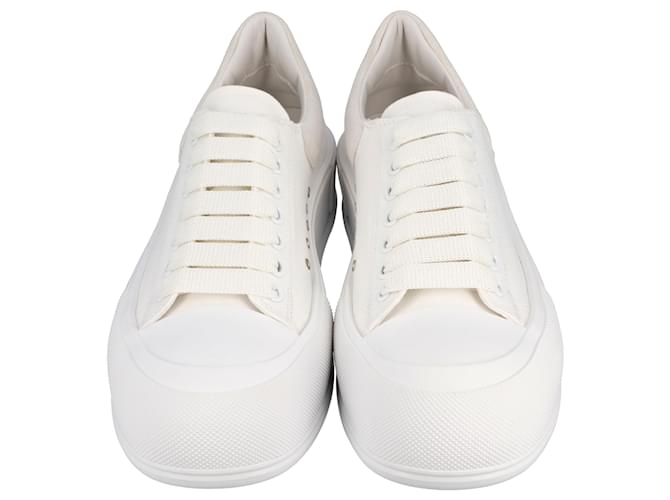 Alexander Mcqueen Scarpe da ginnastica stringate da ponte Bianco - vista 3
