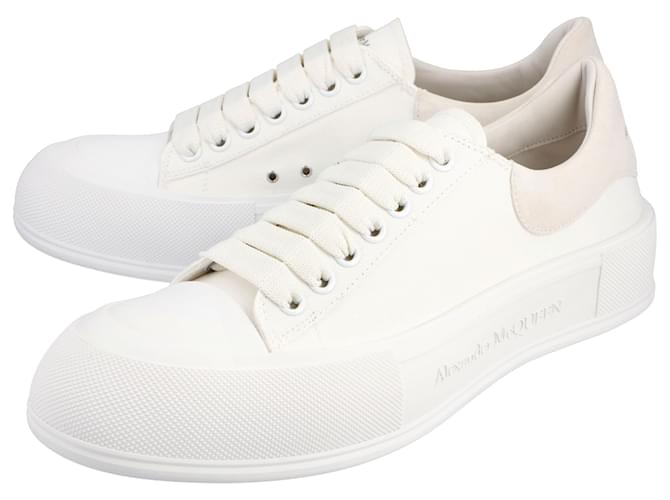 Alexander Mcqueen Scarpe da ginnastica stringate da ponte Bianco - vista 4
