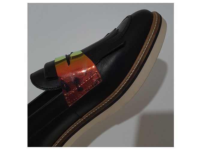 Tommy Hilfiger Leather Flats Black Size 41 - view 6