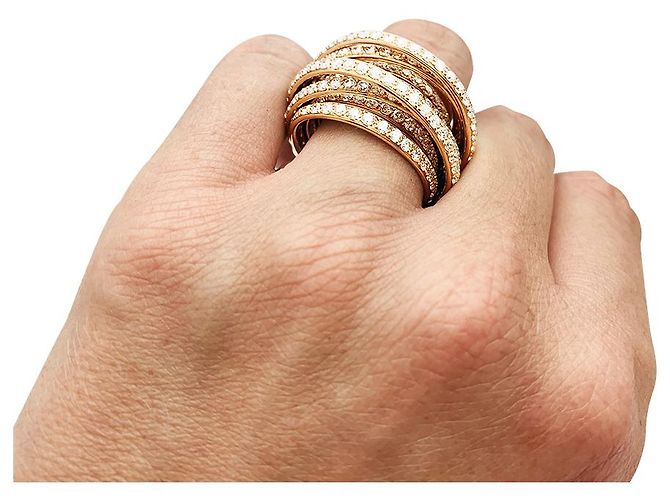 Anello "Allegra" in oro rosa e diamanti de Grisogono. - vista 2