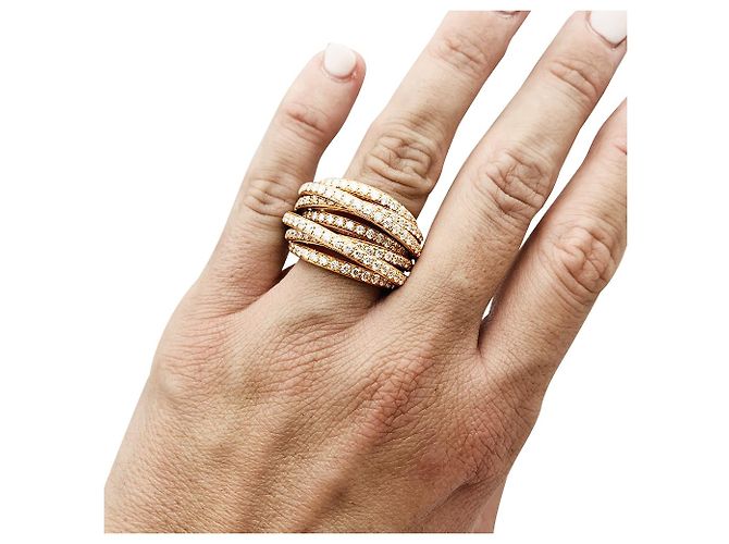 Anello "Allegra" in oro rosa e diamanti de Grisogono. - vista 4