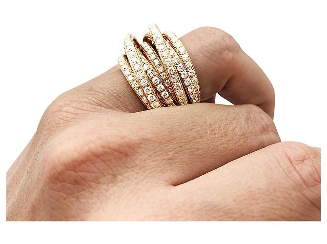 Anello "Allegra" in oro rosa e diamanti de Grisogono. - vista 5