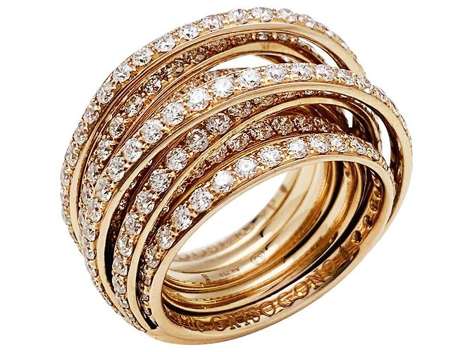 Anello "Allegra" in oro rosa e diamanti de Grisogono. - vista 8