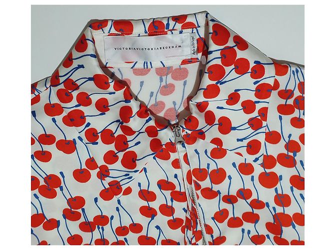 Camicetta Victoria Beckham Ciliegia in Viscosa Multicolore - vista 2