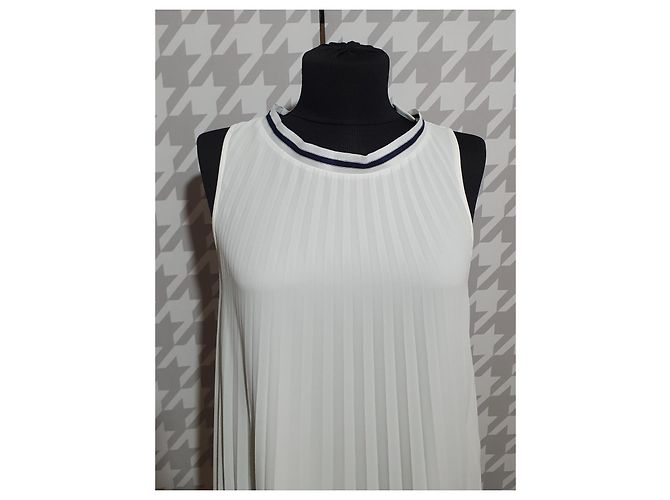 Vestido plisado blanco Mads Norgaard - vista 2