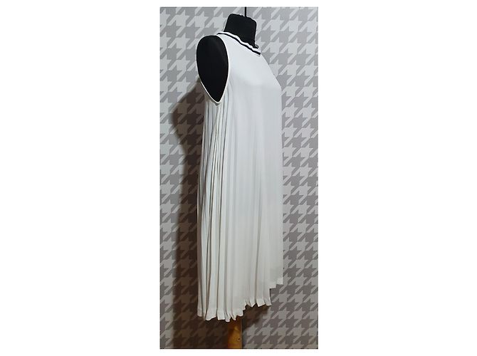 Vestido plisado blanco Mads Norgaard - vista 3
