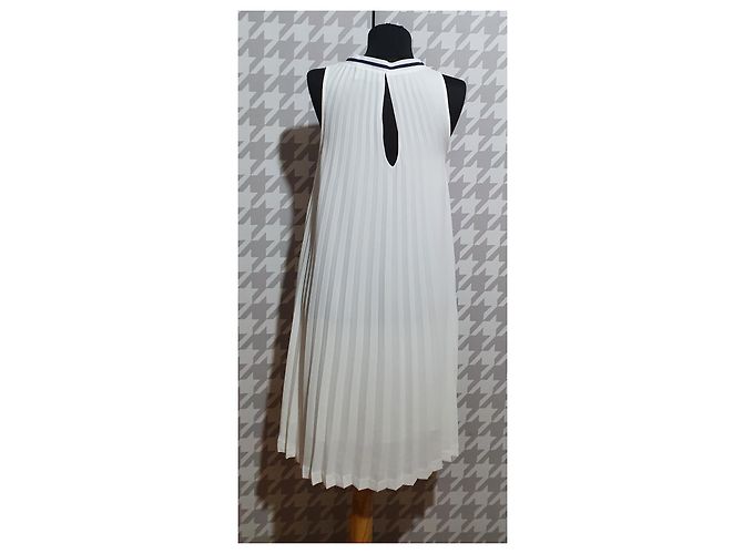 Vestido plisado blanco Mads Norgaard - vista 4