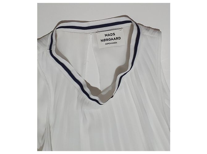 Vestido plisado blanco Mads Norgaard - vista 5
