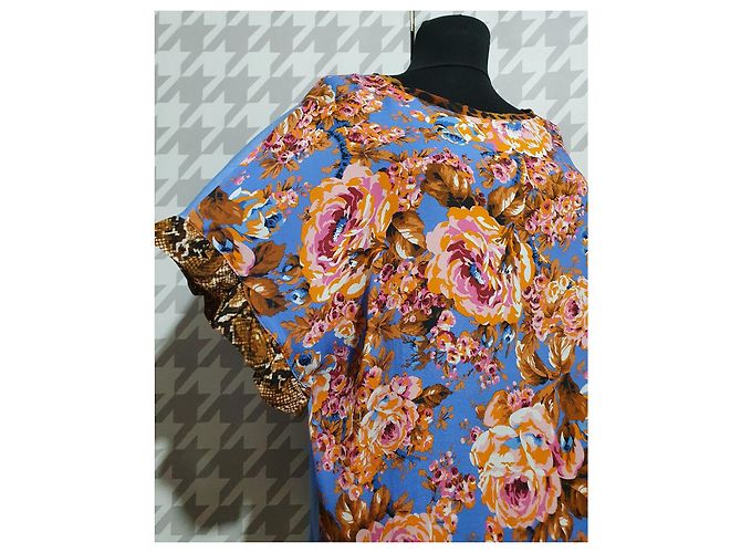 Autre Marque Rich & Royal Bluse Blumenmuster Viskose Lyocell L Mehrfarben - Ansicht 2