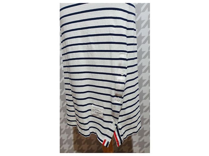 Vestido de algodón a rayas Thom Browne Multicolor - vista 3