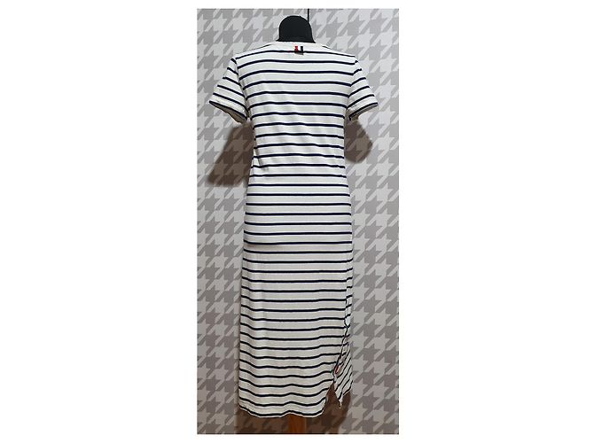 Vestido de algodón a rayas Thom Browne Multicolor - vista 4
