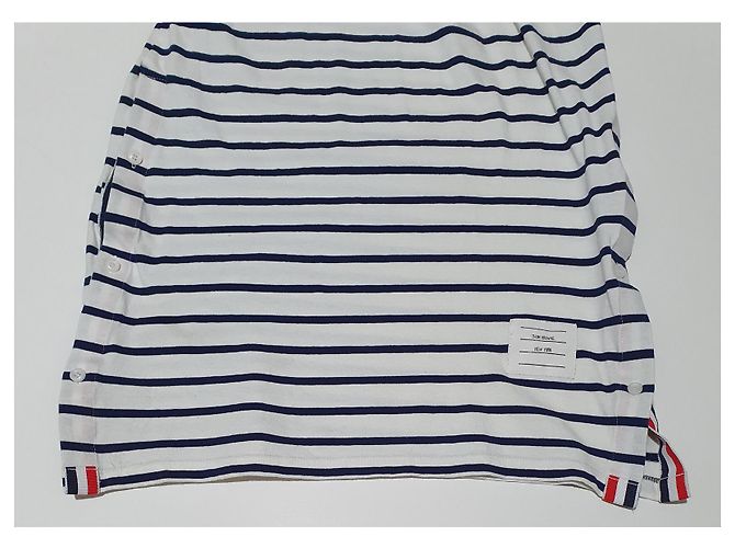 Vestido de algodón a rayas Thom Browne Multicolor - vista 7