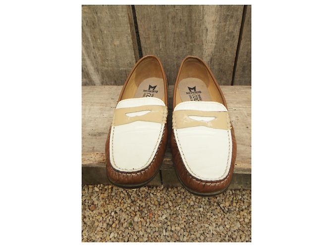 Autre Marque Mocassini Mephisto p 35,5, Bianco Marrone chiaro - vista 5