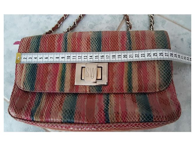 Borsa a tracolla Stuart Weitzman in pelle di serpente - vista 11
