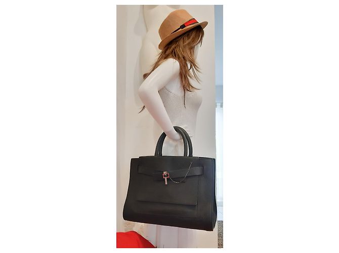 Borsa porta abiti Carven in pelle nera Nero - vista 3