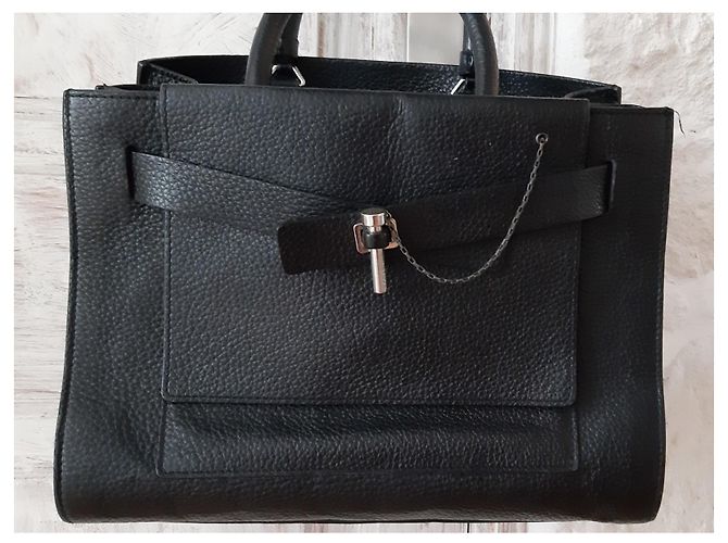 Borsa porta abiti Carven in pelle nera Nero - vista 8