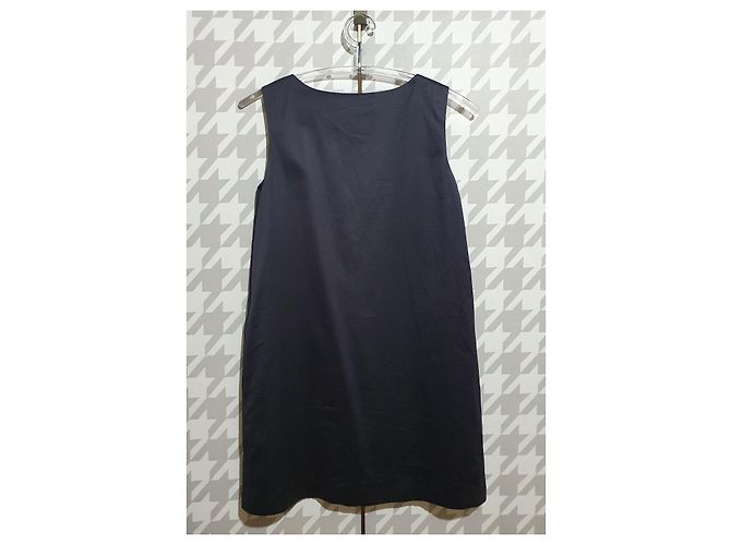 Vestido Theory de algodón azul marino - vista 2