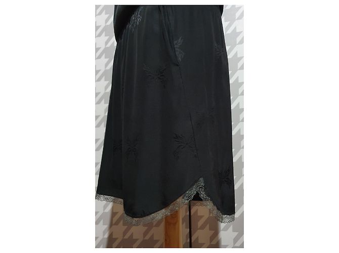 Abito Zadig & Voltaire Reina Jac in seta nera Nero - vista 5