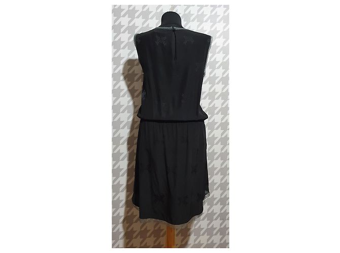 Abito Zadig & Voltaire Reina Jac in seta nera Nero - vista 6