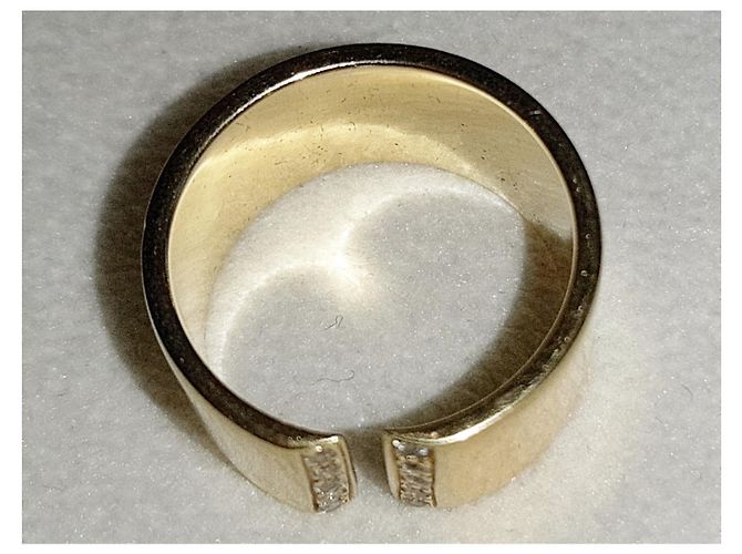 Autre Marque Anello aperto in oro giallo e diamanti D'oro - vista 2