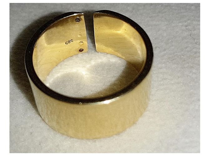 Autre Marque Anello aperto in oro giallo e diamanti D'oro - vista 3